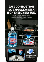 Deyanhaohuo Récipient à combustible pour réchaud de table, réutilisable pour bio-combustible, pour maintien au chaud des aliments lors de banquets, pouvant être nettoyé et réutilisé