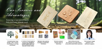 Support NFC en bois personnalisé avec code QR et gravure laser pour menu de restaurant, avis Google et plaque NFC - Fabrication Nichen One