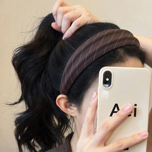 ที่คาดผมลายสก๊อตสไตล์เกาหลีขอบกว้างสำหรับสวมใส่ทุกวัน เครื่องประดับผมแฟชั่น - Product Image 3