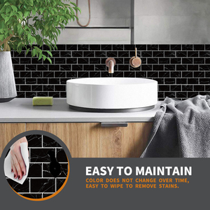 Artiles – papier peint en vinyle 3D à Texture de marbre noir pour salle de bain et cuisine, livraison rapide - Product Image 3