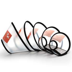 친환경 방수 통기성 조절 가능한 애완 동물 건강 회복 엘리자베스 칼라 수의학 원추형 PP 플라스틱 칼라 - Product Image 3