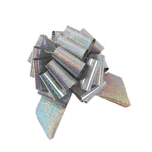 50 món quà giáng sinh trang trí bóng hoa kim loại bóng Laser <span class=keywords><strong>Handmade</strong></span> Hoa sinh nhật tiệc cưới xe trang trí màu ruy băng - Product Image 1