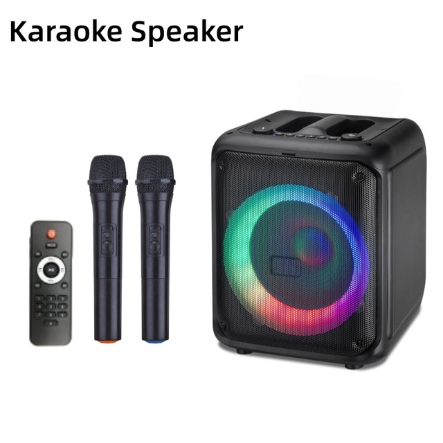 S803 Peak Power Wireless Speaker With Dual Microphones 8000mAh Battery 8 Inch Woofer for Karaoke Party Event