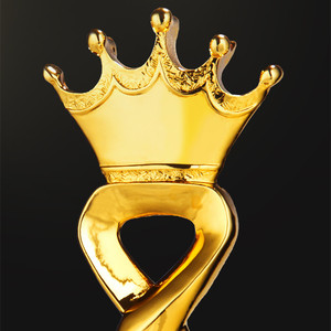 2023 New khắc logo pha lê vương miện kim loại giải thưởng Trophy với cơ sở màu đen OEM/ODM thể Loại sản phẩm danh hiệu huy chương & mảng - Product Image 4