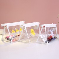 Sac d'emballage de stylo d'étui de papeterie de crayon de prix bas avec le PVC en plastique de tirette adapté aux besoins du client