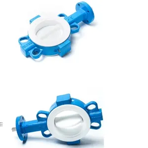 ANSI 150 Chinese factories produce full PTFE lined fluorine butterfly valves for petroleum pipelines