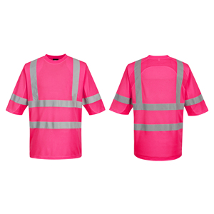 Chemise de sécurité haute visibilité avec col zippé, vêtements de travail industriels réfléchissants, 100% polyester, certifiée ANSI/ISEA 107 Classe 2/3 - Product Image 3