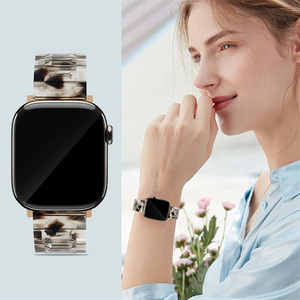Bracelet en résine pour <span class=keywords><strong>Apple</strong></span> <span class=keywords><strong>Watch</strong></span>, bracelet de remplacement tendance pour femmes, compatible avec les séries IWatch - Product Image 4