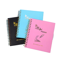 Étiquette privée personnalisée rose rigide quotidien hebdomadaire spirale objectifs non datés A5 planificateur Journal Agenda carnet de notes