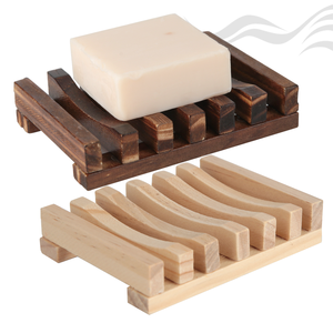 Étui à <span class=keywords><strong>Savon</strong></span> Décoratif en Bambou Écologique Naturel à Rainures, Ensemble Moderne de Six Pièces, <span class=keywords><strong>Porte</strong></span>-<span class=keywords><strong>Savon</strong></span> Auto-Drainant pour Salle de Bain et <span class=keywords><strong>Douche</strong></span> - Product Image 2