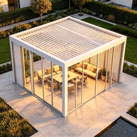 Serre commerciale en aluminium, véranda, porche fermé, hortensia, gazebo de jardin, terrasse, structure écologique quatre saisons