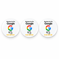 Individuell Bedruckte NFC-Zahlungs- und Mitgliedskarte NTAG215 Google-Bewertung RFID-Tipp-Tag Selbstklebend PVC Wasserdicht für Unternehmen