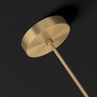Lámpara colgante de cobre para dormitorio, estilo moderno y minimalista, diseño de diseñador, famosa en internet, para pared de fondo de TV.