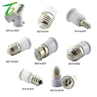 E27 to E14 to E12 GU10 B22 어댑터 램프 변환 홀더 LED 전구 빛베이스 소켓 내화 전구 변환기