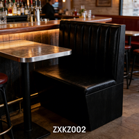 Canapé de restaurant personnalisé, mobilier assemblable, revêtement en cuir, banquette de café, siège de restaurant, chaise