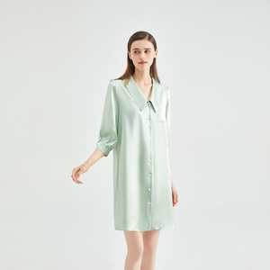 <span class=keywords><strong>Camicia</strong></span> da <span class=keywords><strong>notte</strong></span> <span class=keywords><strong>di</strong></span> <span class=keywords><strong>seta</strong></span> sexy calda personalizzata 16/19/22 gelso per le donne - Product Image 1