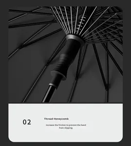 <span class=keywords><strong>Parapluie</strong></span> de qualité supérieure, personnalisé avec logo, résistant au <span class=keywords><strong>vent</strong></span>, 24 baleines, extra large, toutes saisons, pour cadeaux promotionnels d'entreprise - Product Image 3