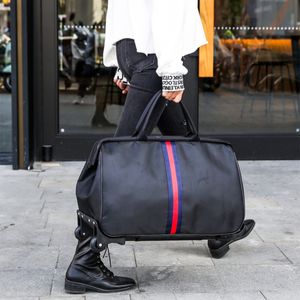 <span class=keywords><strong>Yemu</strong></span> Logo personnalisé Durable grande capacité pliant Oxford tissu couleur unie tige de traction sac roues à la mode fermeture à glissière Portable - Product Image 4