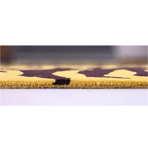 พรมปูพื้นขนสัตว์แบบพรีเมียมลายม้าลายสีเหลืองสีดำพรมพิมพ์ลายสัตว์ทำมือสำหรับห้องนั่งเล่นร่วมสมัยพื้นบ้าน - Product Image 6