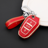 Étui de protection souple en TPU de qualité supérieure pour clé de voiture Peugeot 408 Citroën Versailles C5X Sega Tianyi, avec porte-clés et accessoires