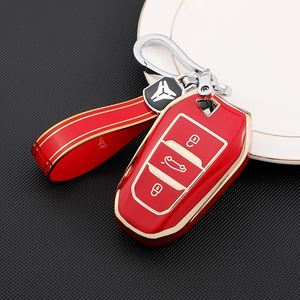 Étui de protection souple en TPU de qualité supérieure pour clé de voiture <span class=keywords><strong>Peugeot</strong></span> 408 Citroën Versailles C5X Sega Tianyi, avec porte-clés et accessoires - Product Image 6