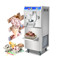 Máquina de Helados Kolice ETL, Máquina de Helados Italiana con Puerta y Bisagras de Acero Inoxidable Reforzado, 9-11 Galones/hora