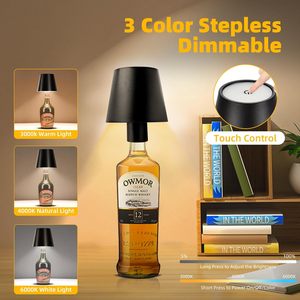 Lámpara de Mesa LED Recargable al por Mayor, Luz Decorativa en Forma de Botella, Regulable, Portátil, Resistente al Agua IP54 - Product Image 2