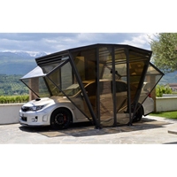 Garage pliable Gzgybox, extérieur, en acier inoxydable, pliable, contemporain, en alliage d'aluminium, personnalisable, luxueux, beau, design moderne