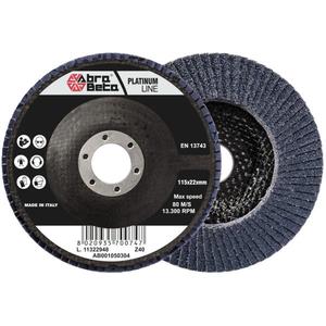 ABRA BETA - AB001050306 Discos de solapa con respaldo de fibra de vidrio y tela de zirconia con perfil plano (paquete múltiple) ABRASIVOS - Product Image 1