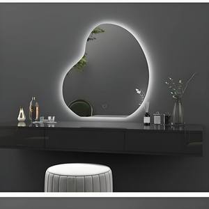 Irregular Frosted Backlit <b>Smart</b> <b>Mirror</b> Art Deco Design OEM Custom Dimmable Anti Fog Eco-Friendly for Hotel Contract Birthday - Product Image 3