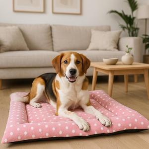Tapis pour chien et chat Yommy, style lit de bébé, motif à pois, lit pour animaux de compagnie - Product Image 2