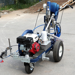 Machine de marquage routier à pompe haute pression sans air, à peinture froide, à corps épaissi, équipée de 2 pistolets, pour écoles, vente directe usine - Product Image 3