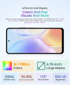 Blackview สมาร์ทโฟน SHARK8มือถือ8 + 256GB, แอนดรอยด์13 1080x2460 OCTA-core 4G LTE - Product Image 2