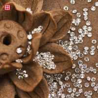 GIGAJEWE Pierre de Moissanite Ronde Taille Brillante VVS1 Clarté Couleur DEF 0,7-3,0 mm, Moissanite en Vrac Taille Melee