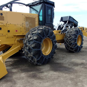 Chaînes de pneus de skidder en acier soudé, fourniture d'usine, avec chaîne de skidder noire, chaîne métallique 265 R25, chaînes de pneus de skidder R25 - Product Image 2