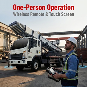 Camion télescopique personnalisé de 28 à 45 m avec échelle aérienne, capacité de charge de 300 à 400 kg, pour déménagement, rénovation et construction - Product Image 3