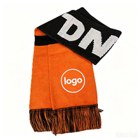 Kein Moq Custom Printed Polyester Gestrickt Winter Jacquard Schals Fußball Fußball Sport Fan Schal