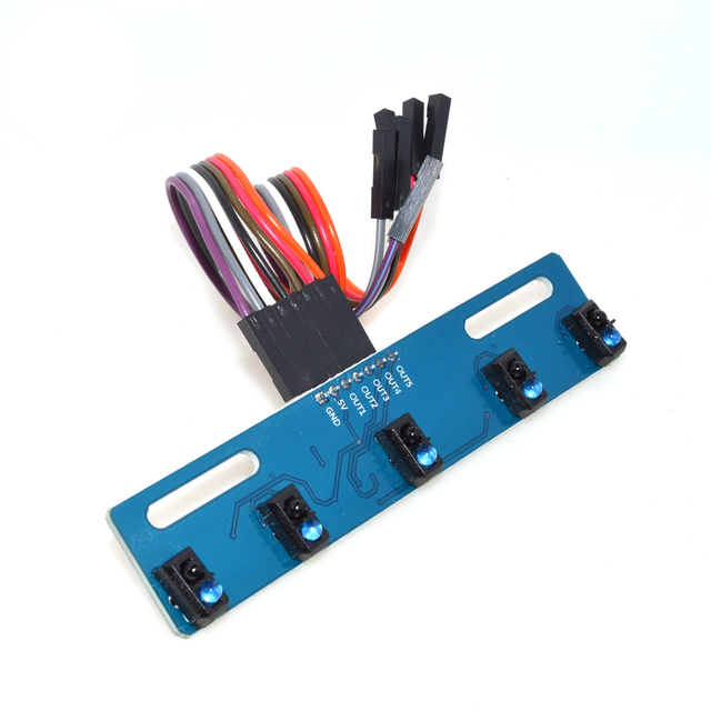 5 channel Infrared Reflective Sensor TCRT5000 KIT 5 way/road IR Photoelectric Switch Barrier Line Track Module