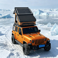 Carpa de techo 4x4 de fábrica, impermeable, para camping, con estructura de aluminio en X, carpa de techo rígida con bisagras en X