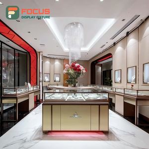 High Visibility Custom Jewelry Display Cabinet Manufacturer Wood Frame Commercial Store Showcase Cabinet - Product Image 2