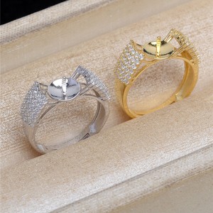 Base para Anillo Ancho de Plata S925 JG5452, Accesorio para Perlas de 12-14 mm, Base para Anillo de 6 mm y 8 mm, Accesorios para Manos, Soporte Vacío para Anillo - Product Image 3