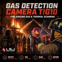 Caméra de détection de fuites de gaz ultra-légère LSJ TIG10 0,86 kg 640x512 IR CH4/SF6/NH3 IP67 avec boussole laser WiFi portable pour le sauvetage 30mk 30000