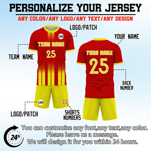 Conjunto de Camisetas de Fútbol Personalizadas - Nombre, Número y Logotipo Bordados/Impresos, Equipo Deportivo, Entrenamiento de Fútbol-F00 - Product Image 4
