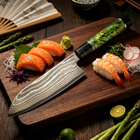 Couteau Santoku XITUO personnalisé de 7 pouces, acier Damas en cuivre à 37 couches, couteau de cuisine japonais à haute teneur en carbone pour la vente au détail et en gros
