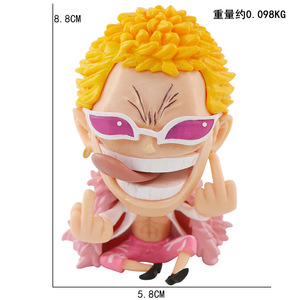 8 stili 10CM statuetta statue seduta Luffy Zoro Nami Ace Boa Doflamingo Sabo Franky 0ne pezzo Figura PVC Anime Figure giocattoli - Product Image 4