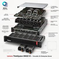Serveur en rack SR650 V3 2U, double processeur Xeon Scalable, 32 DIMM DDR5, 12 PCIe 5.0, prêt pour GPU, échange à chaud, AnyBay, certifié ISO