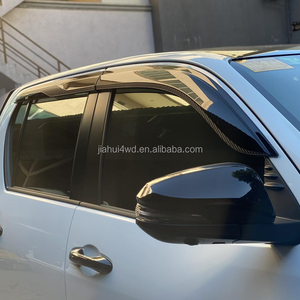 Deflectores <span class=keywords><strong>de</strong></span> Viento Inyectados Negros <span class=keywords><strong>de</strong></span> 3mm para Ventanas GR, Visera para <span class=keywords><strong>Lluvia</strong></span>, Accesorios 4x4 para Toyota Fortuner 2016-2023 - Product Image 2