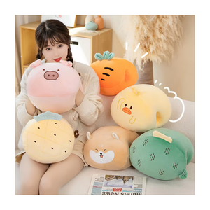 Multifunctioneel Zacht Pp Katoenen Dutje Kussen Met Leeuw Almohada De Peluche Invoegen Warme Handen Kussen Dierlijk Fruit Knuffel - Product Image 1