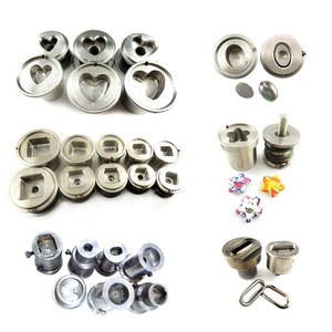 Differenza dimensione del pulsante del cuore per l'abbigliamento in alluminio bottone copertura in tessuto bella fibbia - Product Image 3
