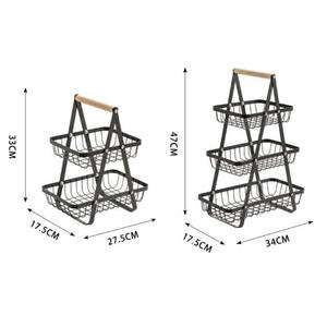 Cesta de Frutas Metálica Desmontable de Fácil Instalación, Organizador de Cocina, Cesta para Pan, Ideal para Camping - Product Image 5